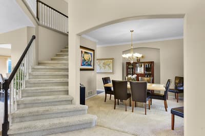 Gather around this elegant dining table where warm conversations flow as easily as the wine, creating memories in your home away from home.